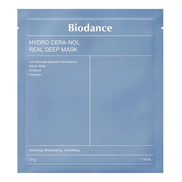 Biodance, Hydro Cera-nol Real Deep Mask, Mască hidrogel hidratare intensă, 34 g