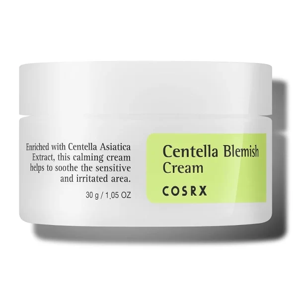 Cosrx, Centella Blemish Cream, Cremă calmantă și anti‑imperfecțiuni, 30 ml
