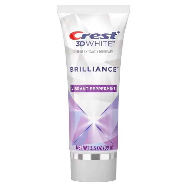 Crest, 3D White Brilliance Toothpaste, Pastă de dinți albire eficientă, 130g