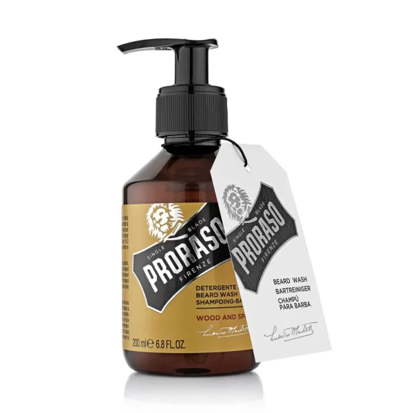 Proraso, Beard Wash Wood & Spice, Șampon delicat pentru barbă, 200 ml