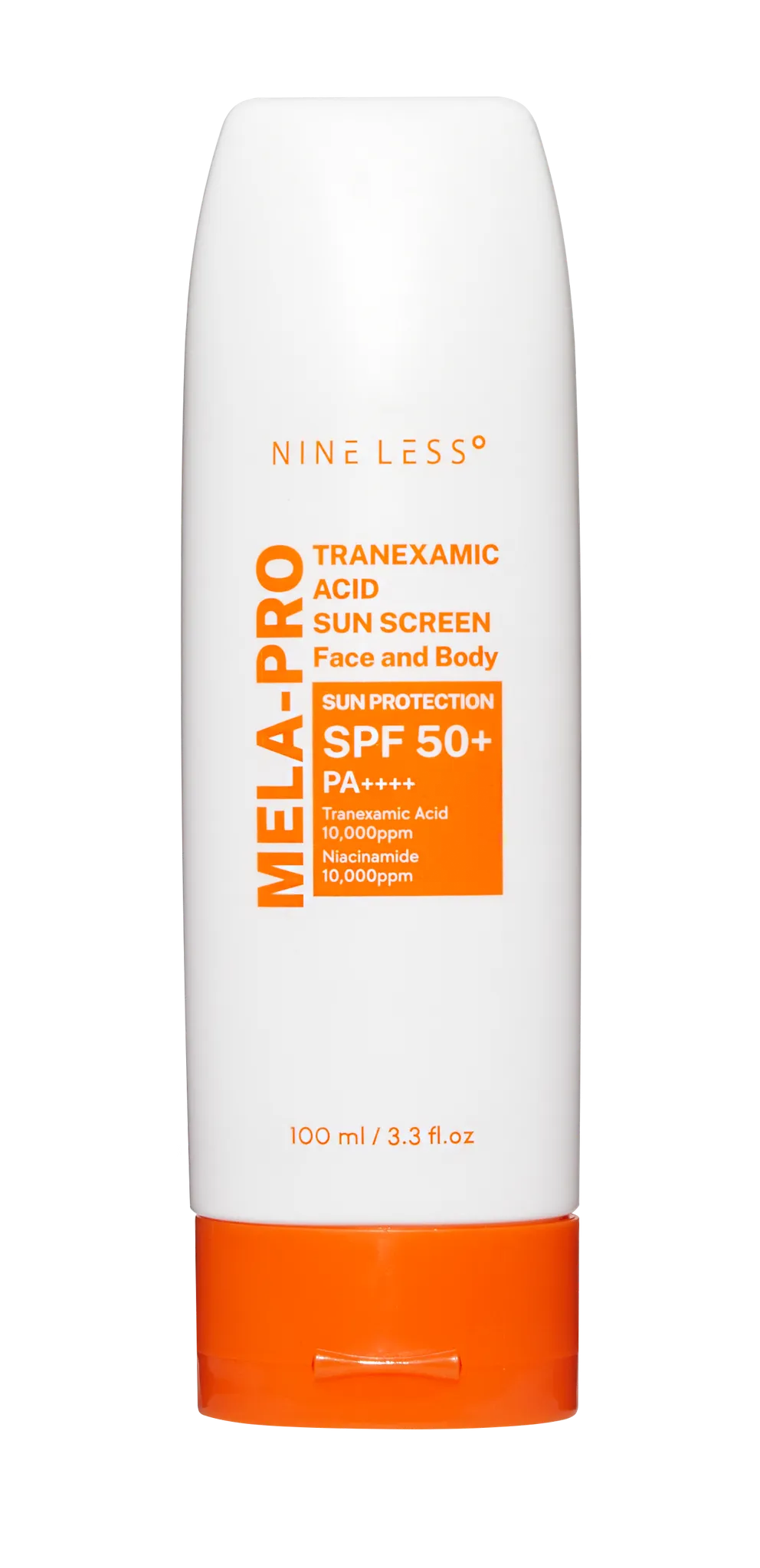 Nine Less, MELA-PRO Tranexamic Acid Sun Screen, Protecție anti-pete și protecție, 100 ml