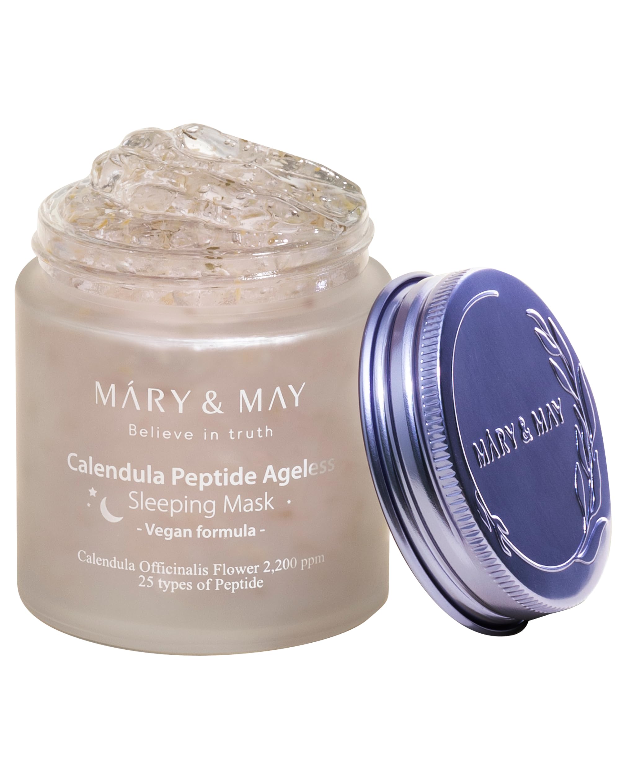 Mary&May, Calendula Peptide Ageless Sleeping Mask, Mască de noapte calmantă şi regenerantă, 110 g