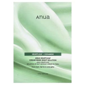 Anua, Heartleaf Cream Mask Night Solution, Mască hidratantă și calmantă, 25 ml
