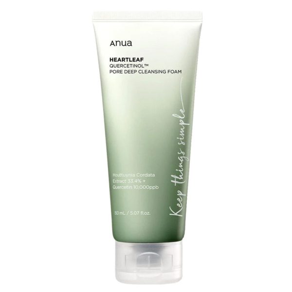 Anua, Heartleaf Quercetinol Pore Deep Cleansing Foam, Spumă de curățare pentru ten, 150 ml