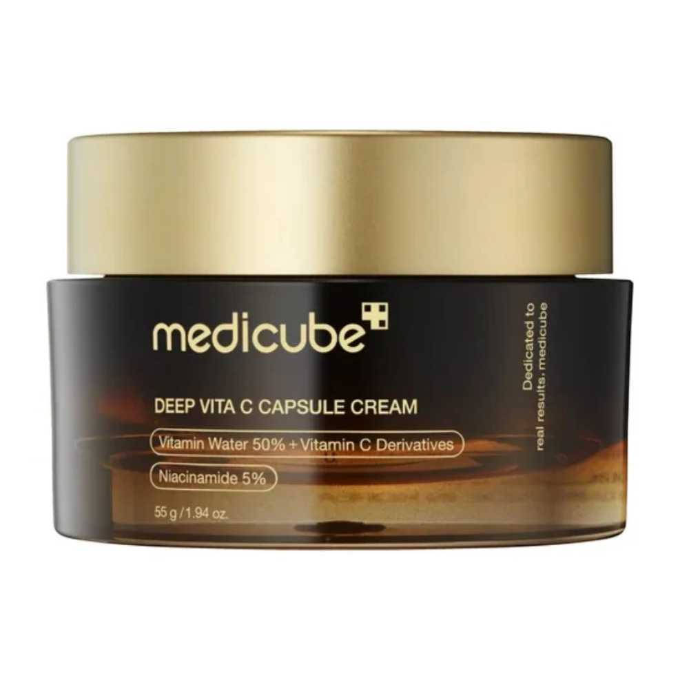 Medicube, Deep Vita C Capsule Cream, Cremă iluminatoare cu vitamina C stabilizată, 55 g