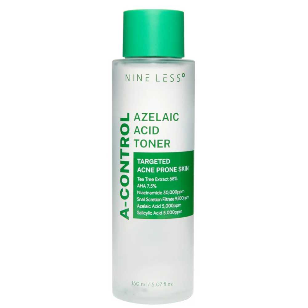 Nine less, A-Control Azelaic Acid Toner, Toner exfoliant și calmant, 150 ml