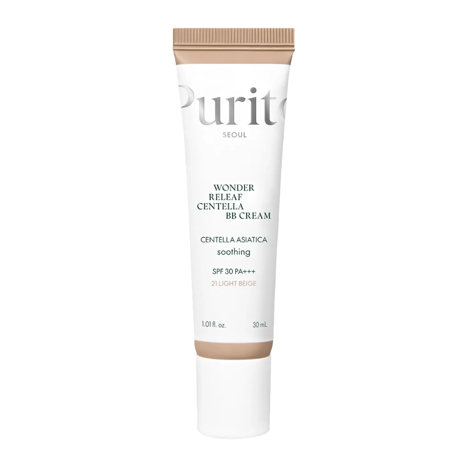 Purito, Wonder Releaf Centella BB Cream SPF30, Cremă hidratantă cu protecție solară, 30ml