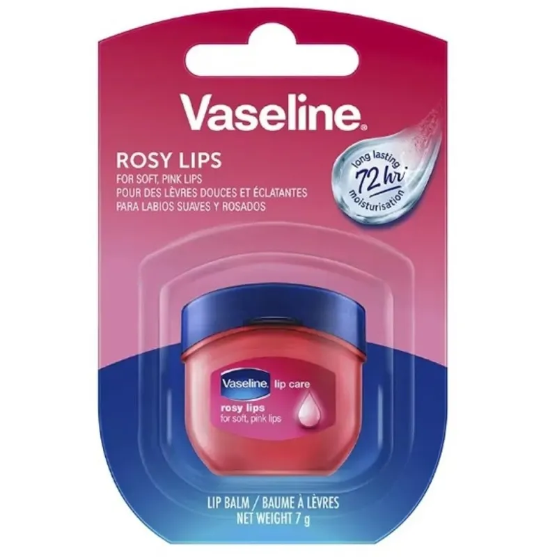 Vaseline, Rosy Lips Balsam de buze, Balsam hidratant cu nuanță roz, 7 g