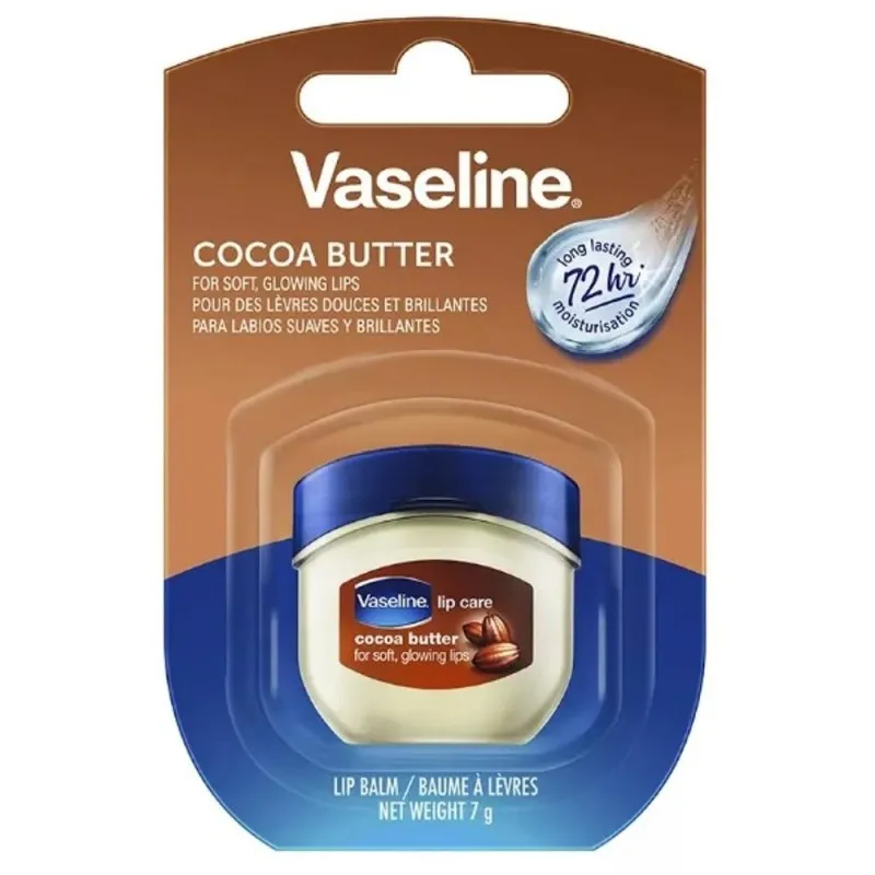 Vaseline, Balsam de buze Cocoa Butter, Hidratant și protector, 7 g