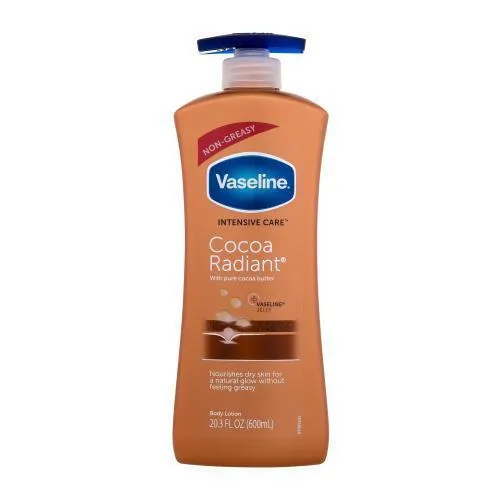 Vaseline, Intensive Care Cocoa Radiant Body Lotion, Loțiune hidratantă cu unt de cacao, 600 ml