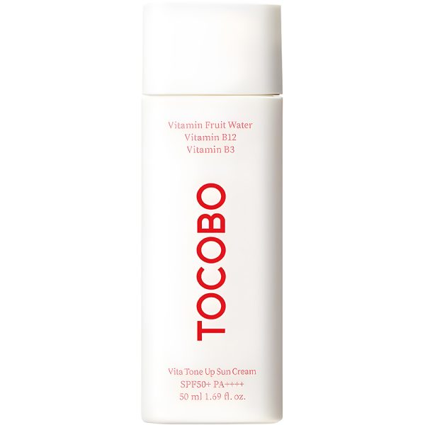 Tocobo, Vita Tone Up Sun Cream SPF50+ PA++++, Cremă tonifiantă și iluminatoare, 50 ml