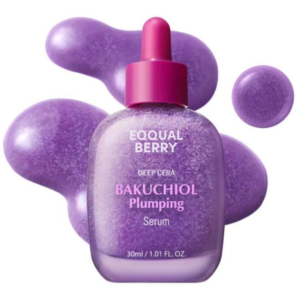 Eqqualberry, Deep Cera Bakuchiol Plumping Serum, Ser anti-age plumping și hidratant, 30 ml