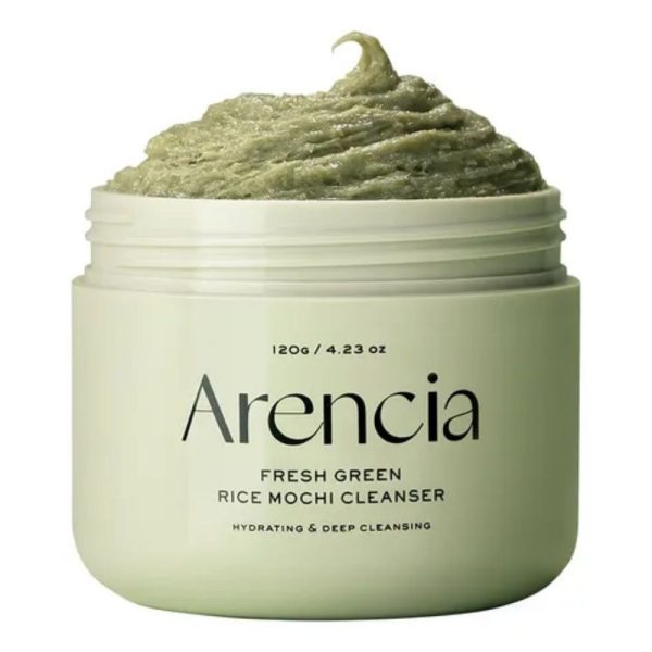 Arencia, Fresh Green Rice Mochi Cleanser, Gel de curățare blând și exfoliant, 120 g