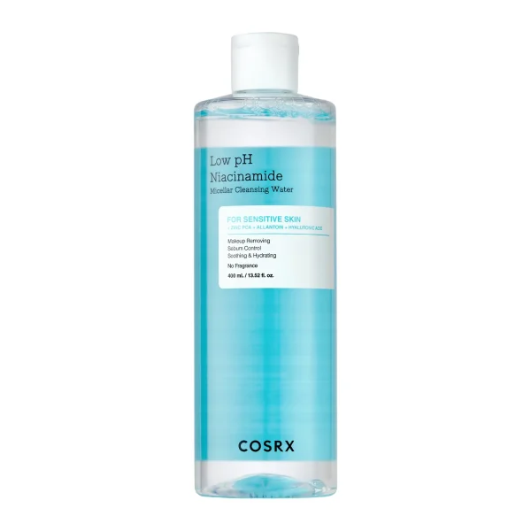 Cosrx, Low pH Niacinamide Micellar Cleansing Water, Apă micelară blândă cu niacinamidă, 400 ml