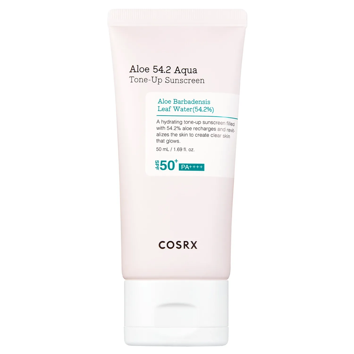 Cosrx, Aloe 54.2 Aqua Tone-Up Sunscreen, Gel hidratant și nuanțator ușor, 50 ml