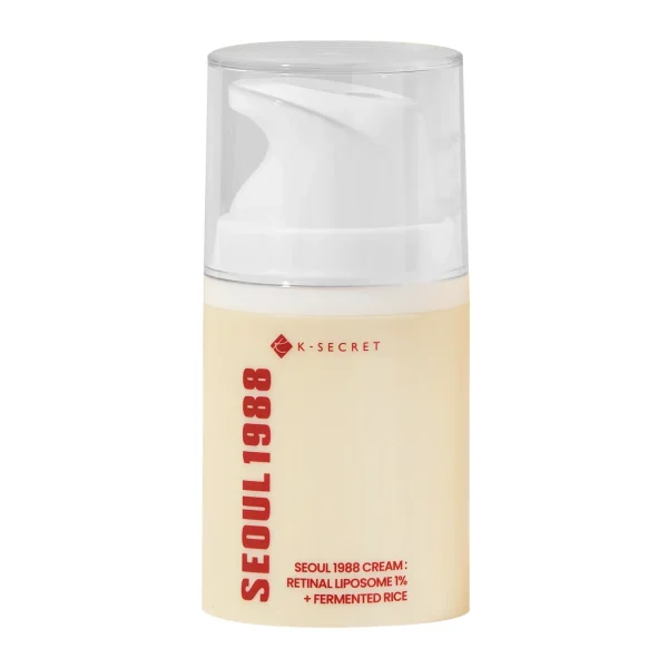K-Secret, Seoul 1988 Cream : Retinal Liposome 1% + Fermented Rice, Cremă anti-age revitalizantă, 50 ml