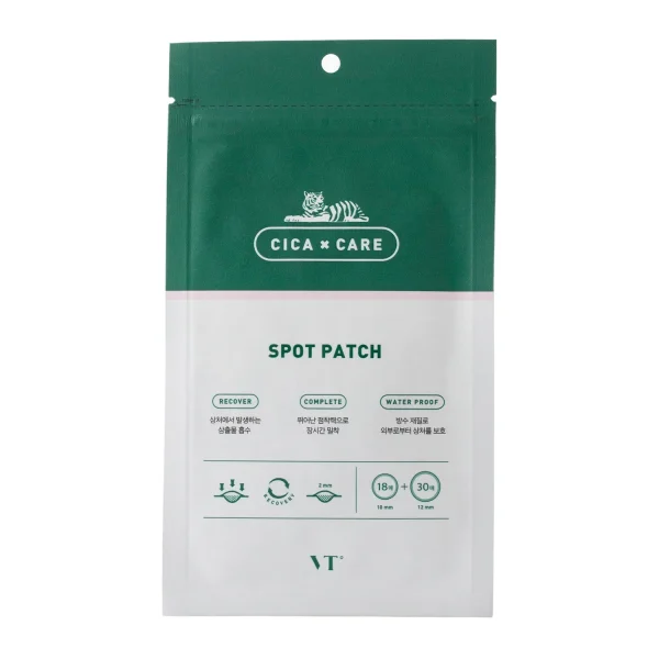 VT Cosmetics, Cica x Care Spot Patch, Plasturi pentru coșuri și calmare, 48 plasturi