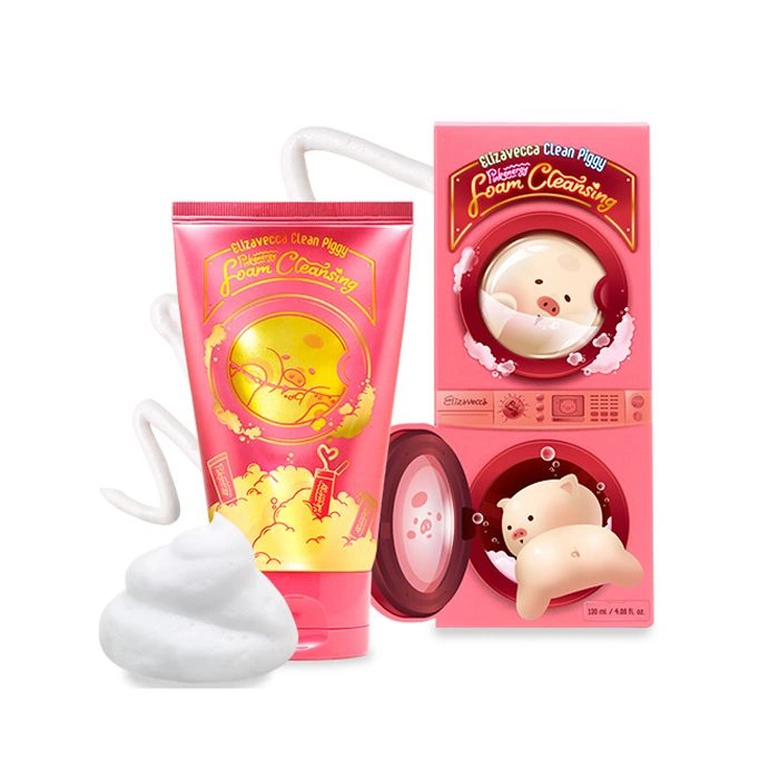 Elizavecca, Clean Piggy Pink Energy Foam Cleansing, Spumă delicată pentru curățare, 120 ml