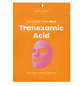 Nine Less, My Fit Sheet Mask No.4 Tranexamic Acid, Mască iluminatoare pentru pete, 20 g