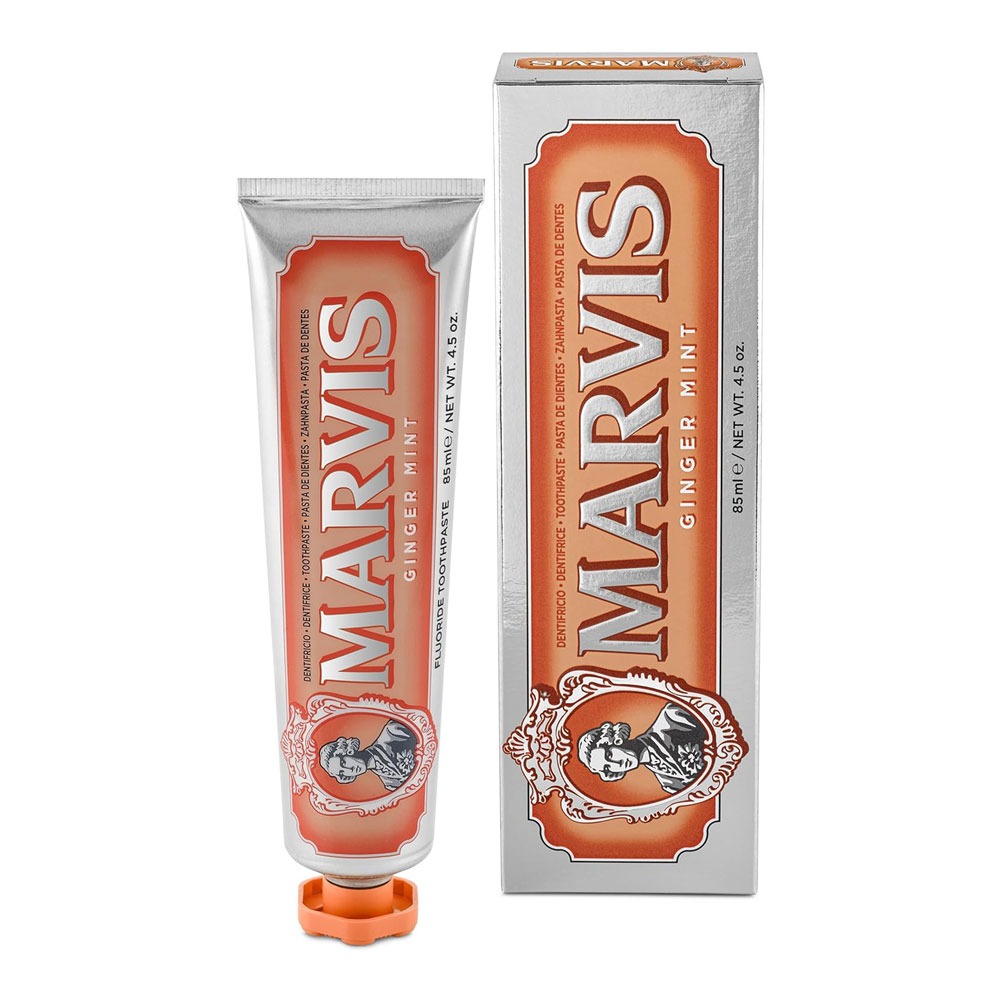 Marvis, Ginger Mint Toothpaste, Pastă de dinți revigorantă cu ghimbir și mentă, 85 ml