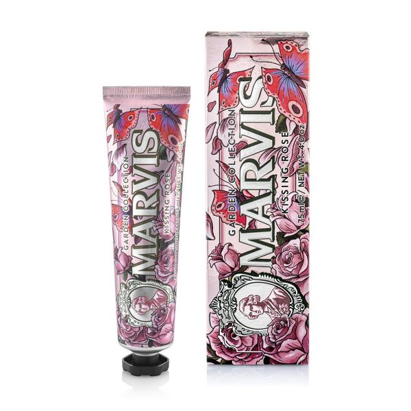 Marvis, Kissing Rose Toothpaste, Pastă florală cu aromă de trandafir, 75 ml