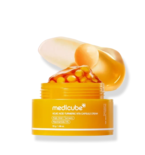 Medicube, Kojic Acid Turmeric Vita Capsule Cream, Cremă iluminatoare cu kojic și turmeric, 53g