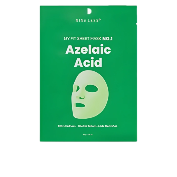 Nine Less, My Fit Sheet Mask No.1: Azelaic Acid, Mască calmantă și corectoare, 20g