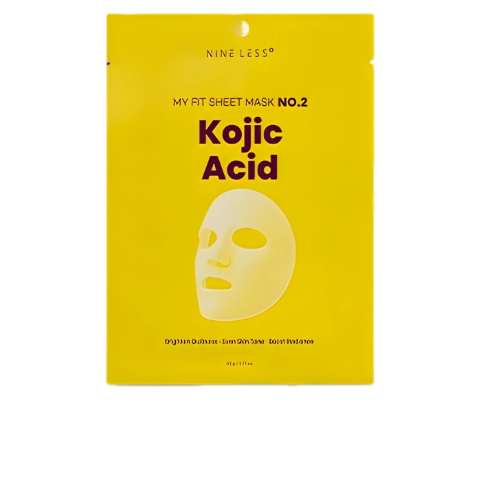 Nine Less, My Fit Sheet Mask No.2: Kojic Acid, Mască iluminatoare pentru pete, 20g