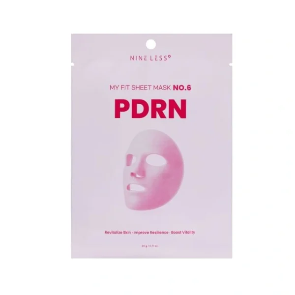 Nine Less, My Fit Sheet Mask No.6 PDRN, Mască regenerantă pentru fermitate și hidratare, 20 g