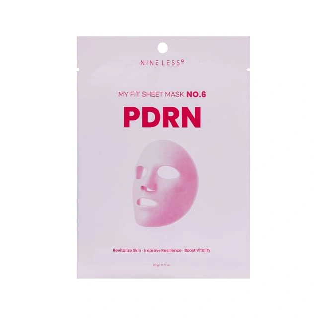 Nine Less, My Fit Sheet Mask No.6 PDRN, Mască regenerantă pentru fermitate și hidratare, 20 g