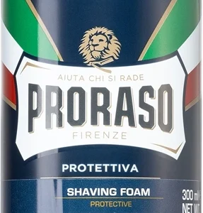 Proraso, Shaving Foam Protect Aloe Vera & Vitamin E, Spumă calmantă și hidratantă, 300 ml