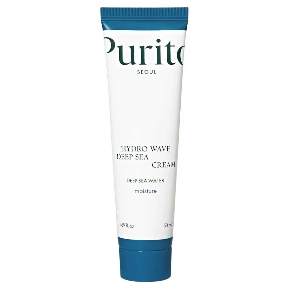 Purito, Hydro Wave Deep Sea Cream, Cremă hidratantă ușoară cu apă marină, 50 ml
