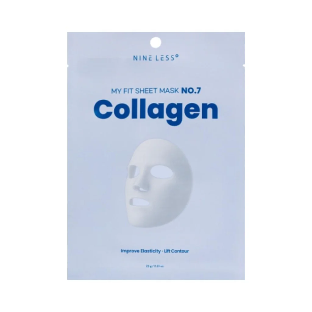 Nine Less, My Fit Sheet Mask No.7 Collagen, Mască cu colagen pentru fermitate, 23g