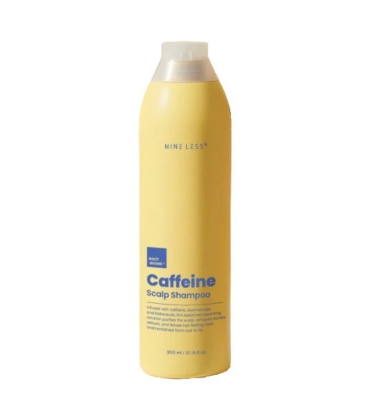 Nine Less, Root-Biome™ Caffeine Scalp Shampoo, Șampon pentru scalp cu cofeină, 300 ml