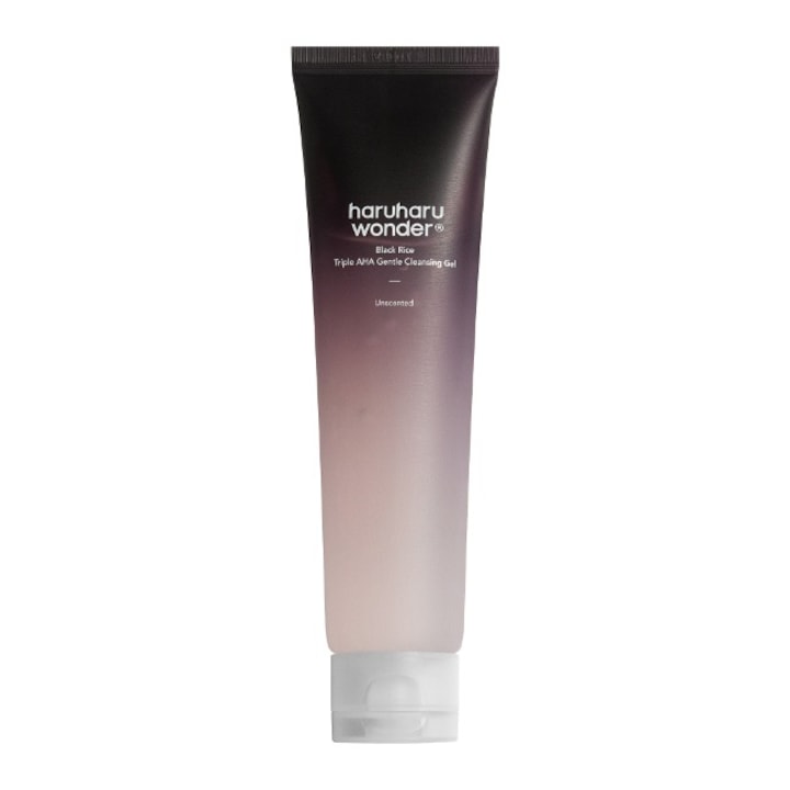 Haruharu Wonder, Black Rice Triple AHA Gentle Cleansing Gel, Gel exfoliant delicat pentru luminozitate, 100 ml
