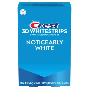 Benzi Crest 3D Noticeably White, 10 plicuri, 6% concentratie, tratament pentru albirea dintilor