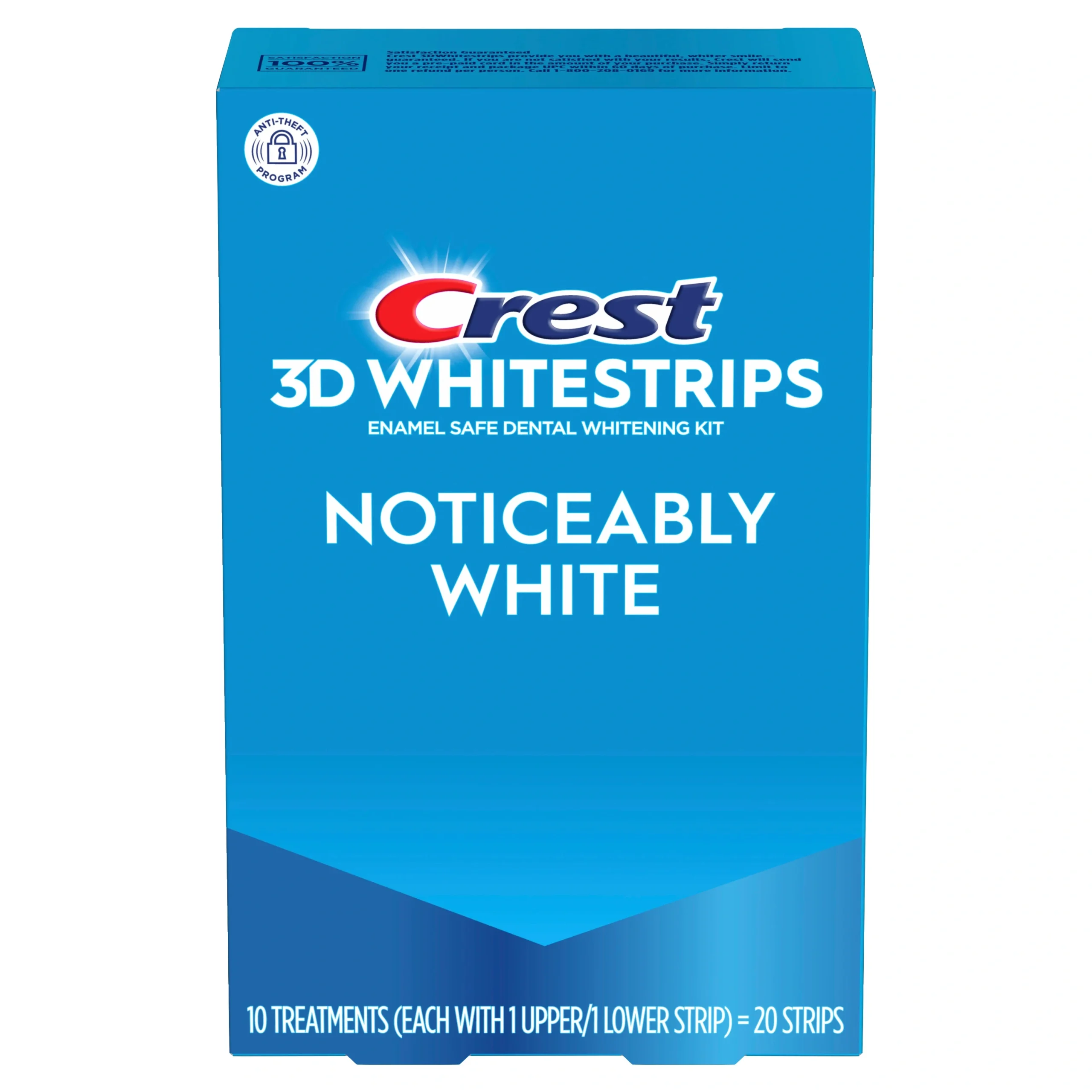 Benzi Crest 3D Noticeably White, 10 plicuri, 6% concentratie, tratament pentru albirea dintilor