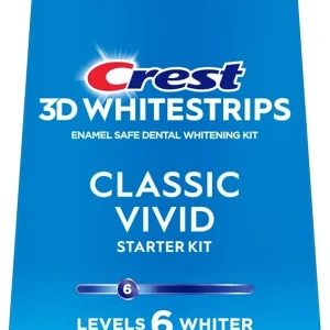 Benzi Crest 3D Whitestrips Classic Vivid, 10 plicuri, 6% concentratie, tratament albirea dintilor