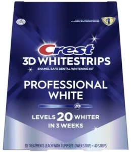 20 Plicuri, Benzi Crest 3D White Professional Effects, 10% concentratie, tratament pentru albirea dintilor