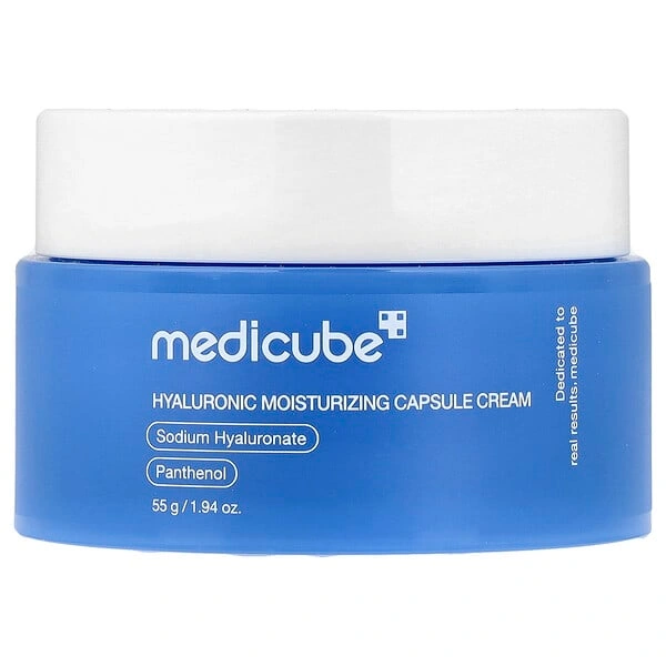 Medicube, Hyaluronic Acid Capsule Cream, Cremă hidratantă și calmantă, 55 g