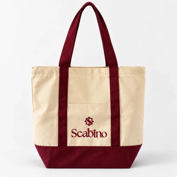 Geanta tote Bag Scabino Logo brodat fata