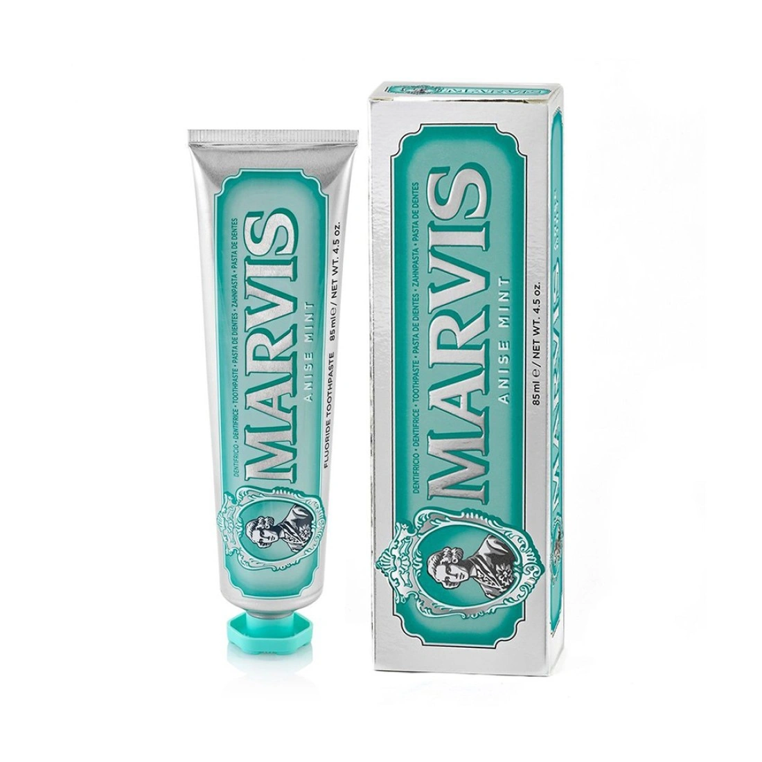 Marvis, Anise Mint Toothpaste, Pastă de dinți revigorantă cu anason, 85 ml