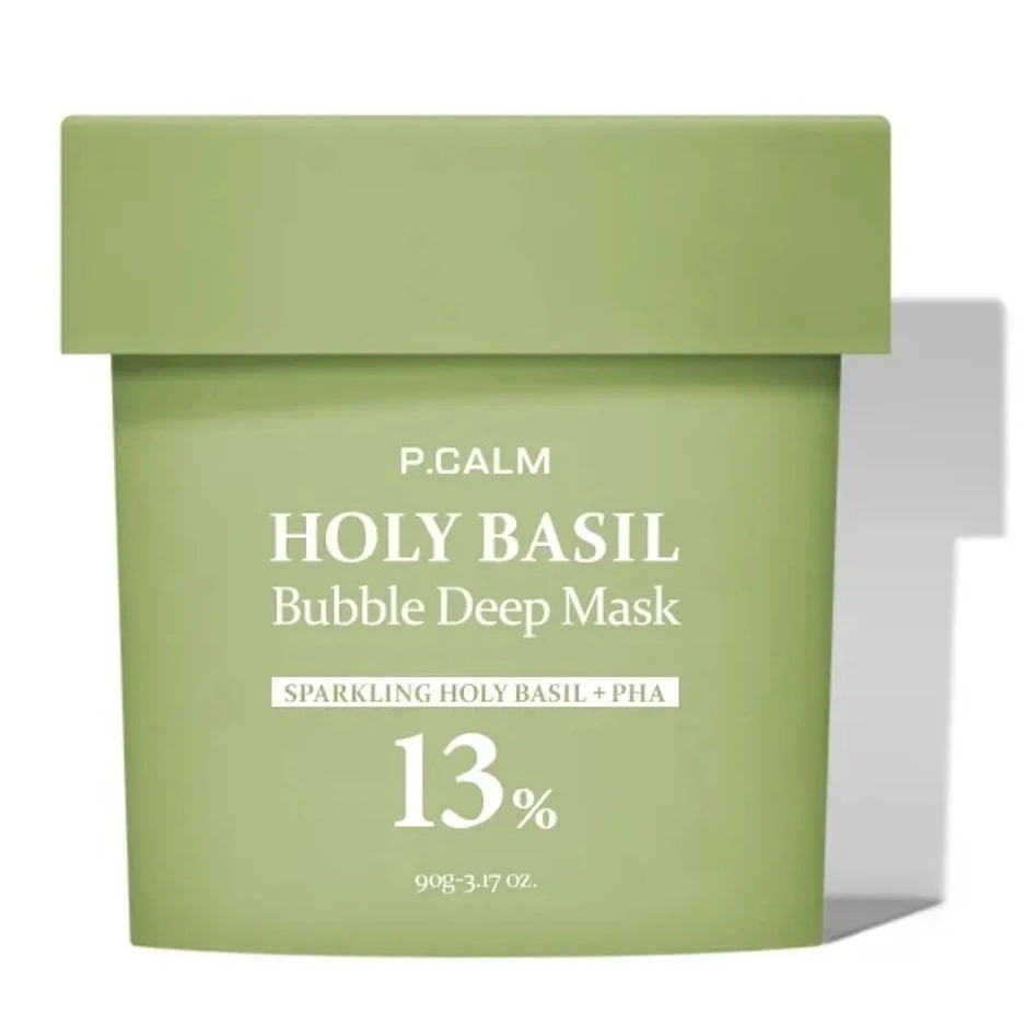 P.Calm, Holy Basil Bubble Deep Mask, Mască spumantă pentru curățare pori, 90g