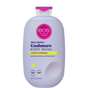 Eos, Body Wash Vanilla Cashmere, gel de duș hidratant cu unt de shea, glicerină și vitamina E, vegan, 473 ml