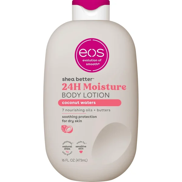 Eos, Shea Better 24H Moisture Coconut Waters Body Lotion, Loțiune hidratanta, 473 ml
