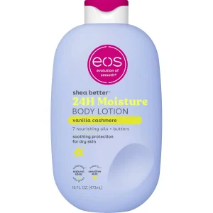Eos, Shea Better 24H Moisture Vanilla Cashmere Body Lotion, Lotiune hidratantă, 473 ml