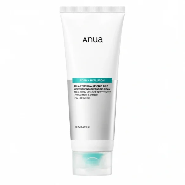 Anua, PDRN Hyaluronic Acid Moisturizing Cleansing Foam, Spumă de curățare hidratantă, 150 ml