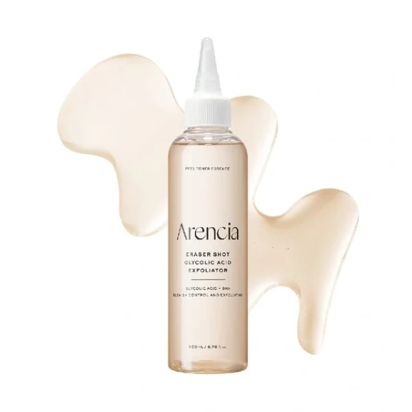 Arencia, Eraser Shot Glycolic Acid Exfoliator, Toner exfoliant AHA și BHA, 200 ml