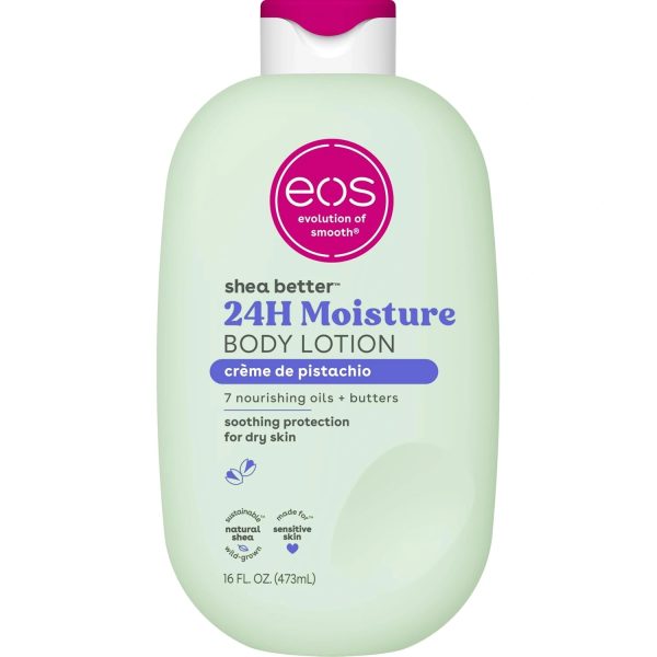 Eos, Shea Better Body Lotion Creme de Pistachio, loțiune de corp hidratantă cu unt de shea, vegană, 473 ml