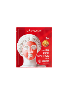 Mary& May Vegan Collagen Red Ginseng Mask, Revitalizare și fermitate, 30g